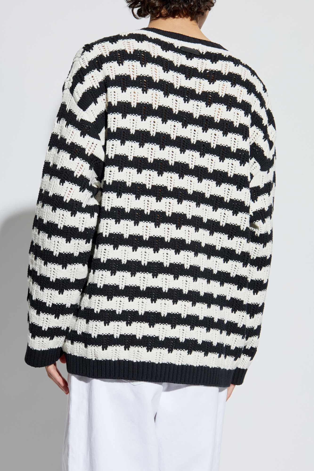 MOSCHINO FUN'N POSES 90s トップス カットソー ニット Lurex knit top with logo Moschino Jeans | Moschino